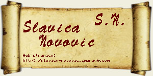 Slavica Novović vizit kartica